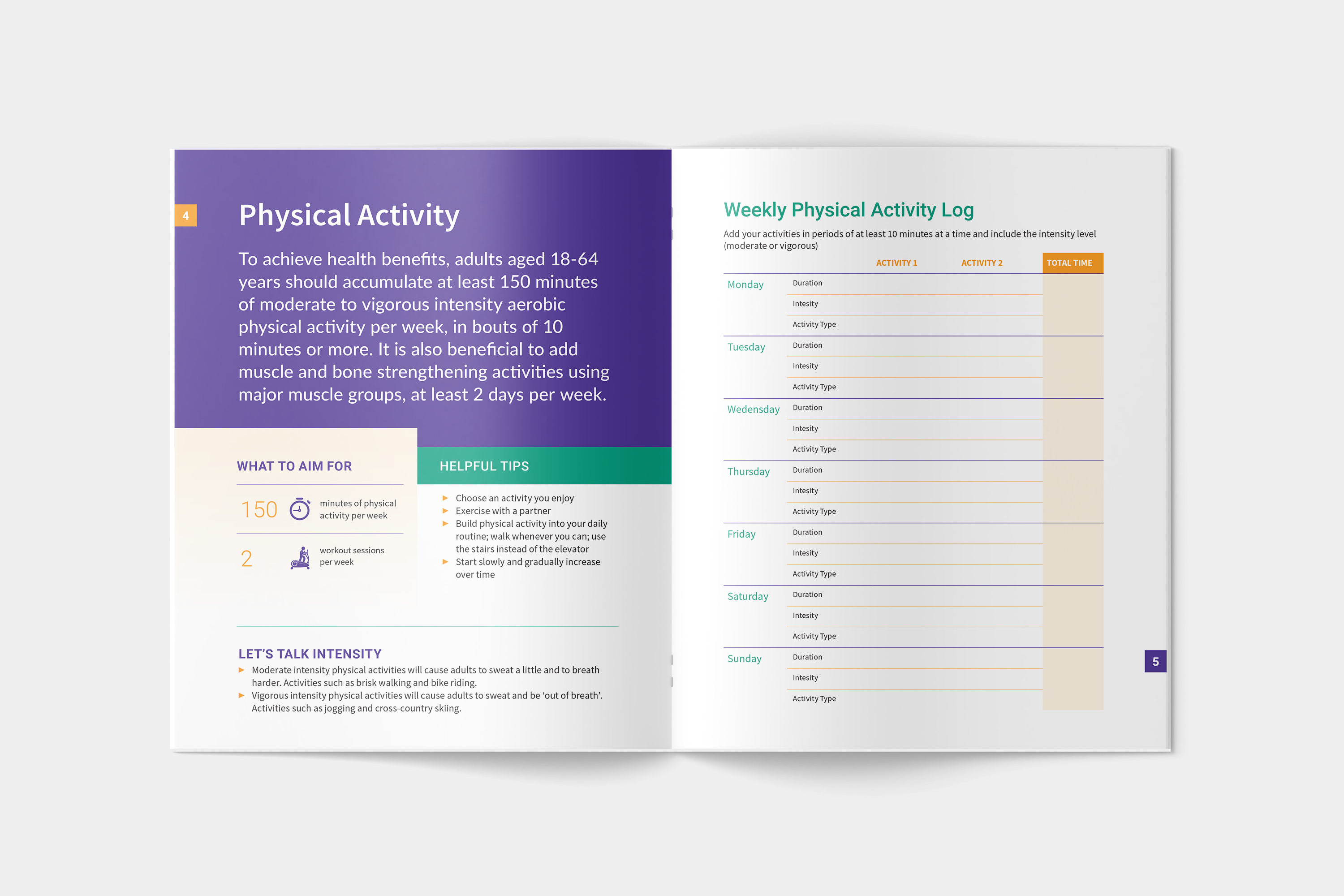 Health & Wellness Brochure Spread