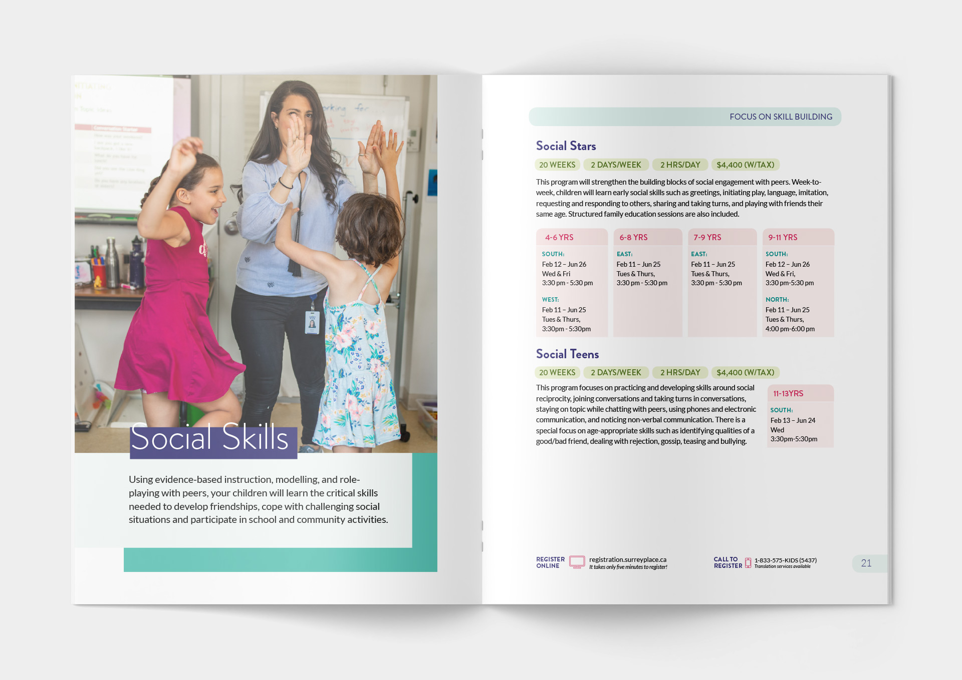 Autism Services Brochure Spread - Social Skills